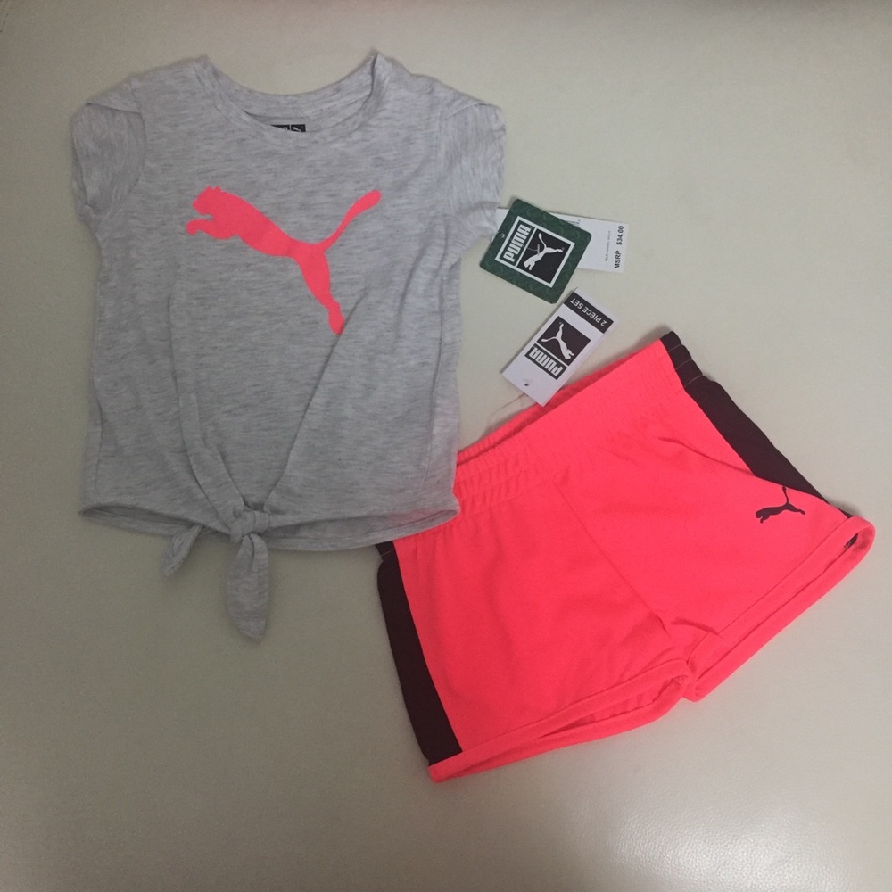 Puma girl short top outfit 1008